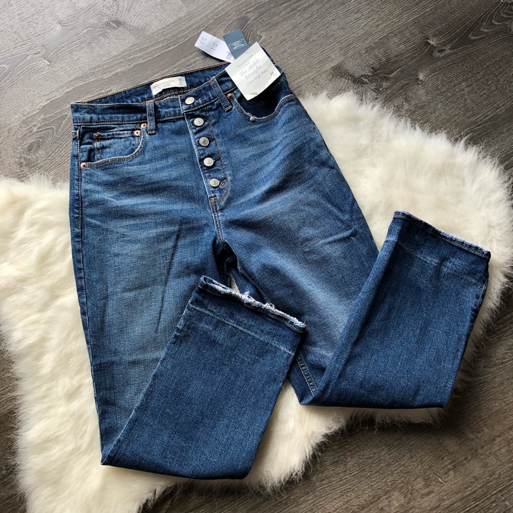 A&F Ankle Straight Ultra High-Rise Jeans | Sz 29